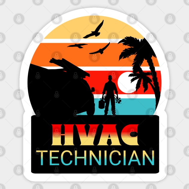 HVAC sunset Sticker by Brand X Graffix